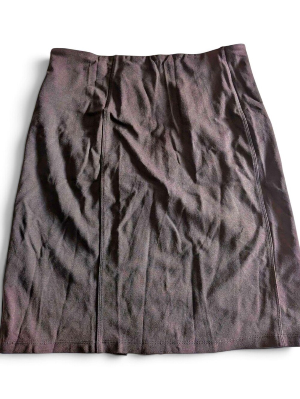 Liverpool Dark Chocolate Brown Faux Suede Slit Pencil Skirt 12 Office Siren